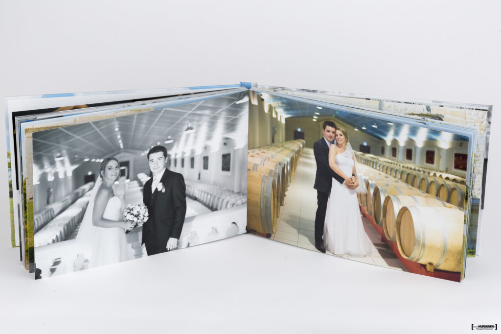 Livre album photo de Mariage format A4 paysage Sebastien Huruguen Photographe horizontal Qualité HD