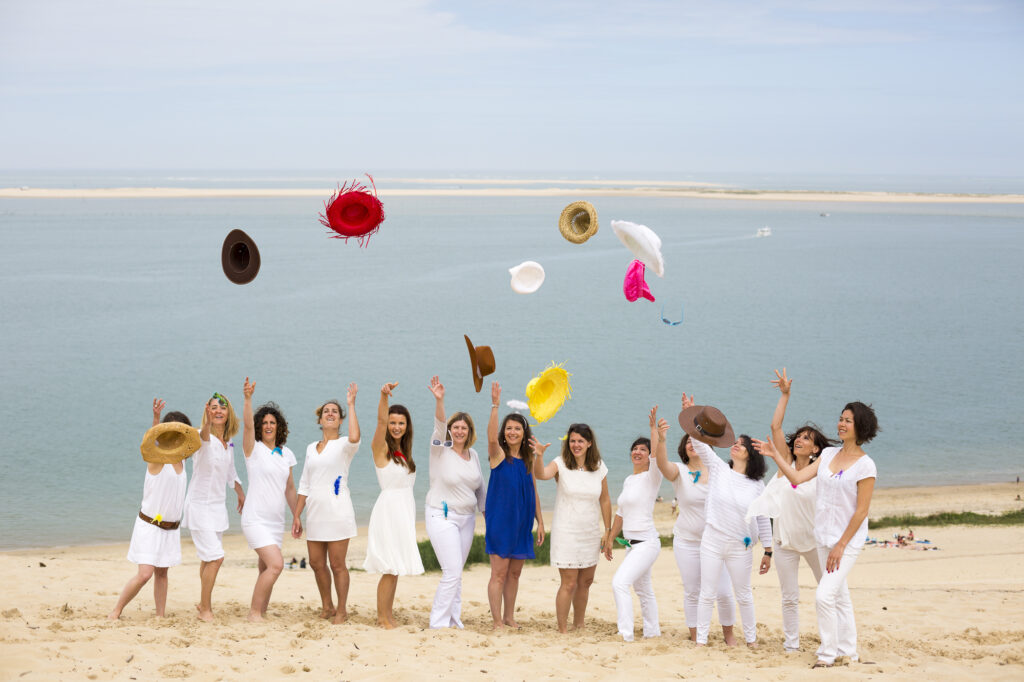 Photos EVJF a la dune du Pyla a Bordeaux sur le bassin d'arcachon
