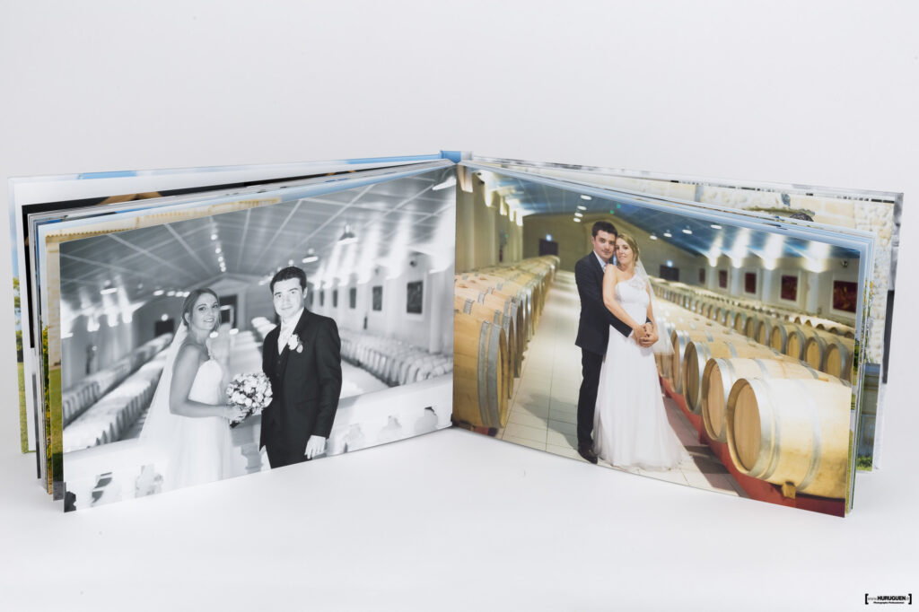 Livre album photo de Mariage format A4 paysage Sebastien Huruguen Photographe horizontal Qualité HD