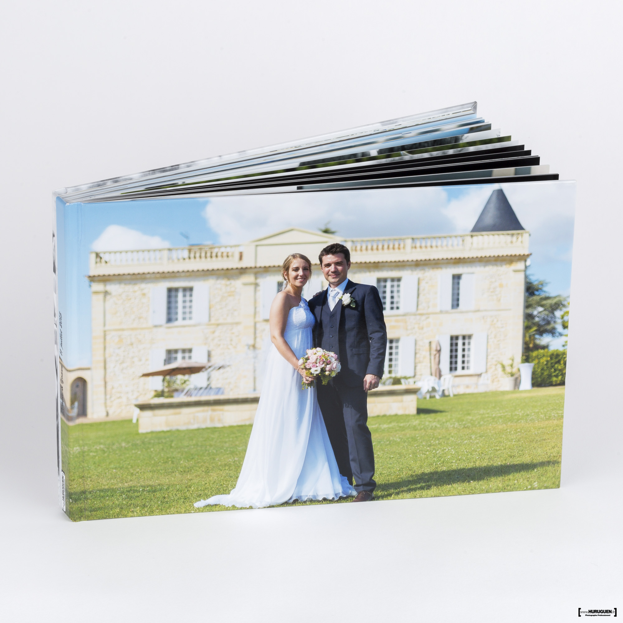 Couverture livre album photo de Mariage format A4 paysage Sebastien Huruguen Photographe